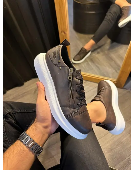 Terzi Bey Yüksek Taban Günlük Ayakkabı 555 Mat Kahverengi