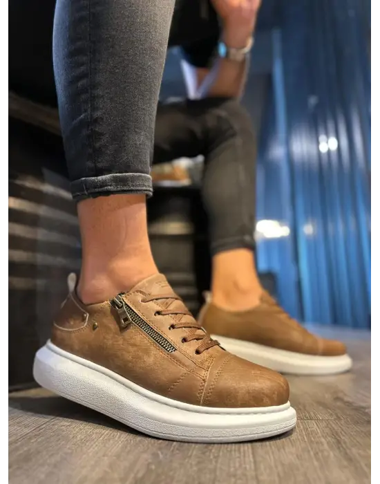 Terzi Bey Yüksek Taban Günlük Ayakkabı 555 Mat Taba