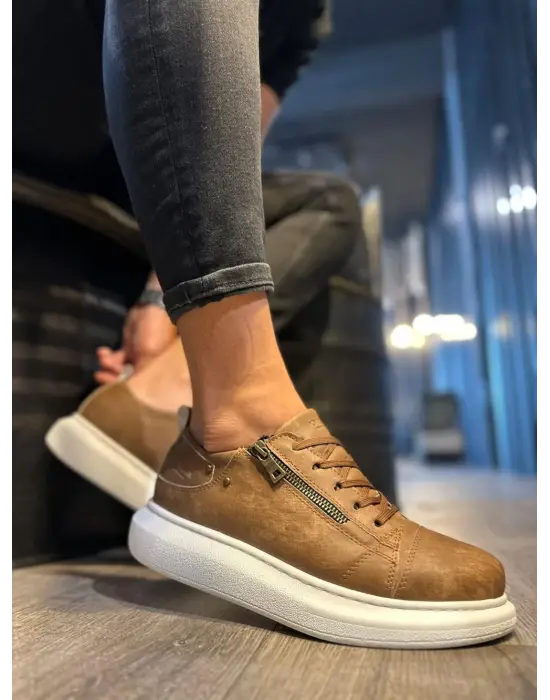 Terzi Bey Yüksek Taban Günlük Ayakkabı 555 Mat Taba