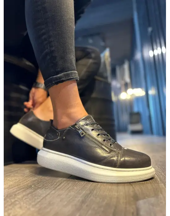 Terzi Bey Yüksek Taban Günlük Ayakkabı 555 Parlak Gri