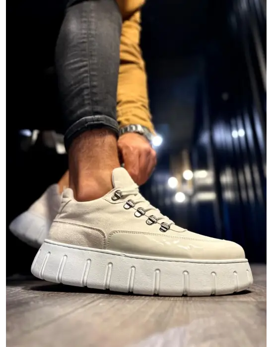 Terzi Bey Yüksek Taban Günlük  Ayakkabı 600 Beyaz