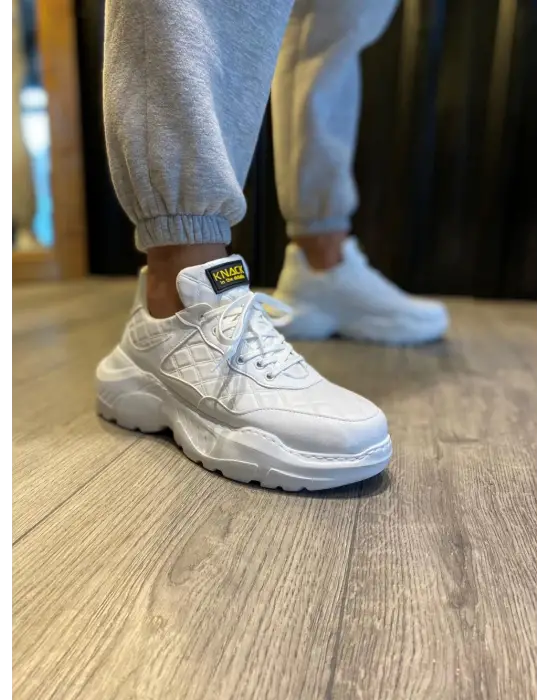 Terzi Bey Yüksek Taban Günlük Ayakkabı N75 Kapitone Beyaz