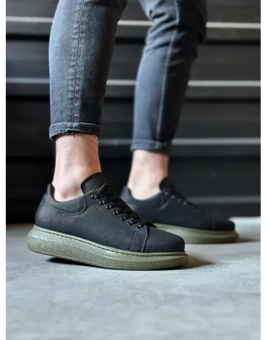 Terzi Bey Yüksek Taban Günlük Ayakkabı Tırtıklı 041 Siyah