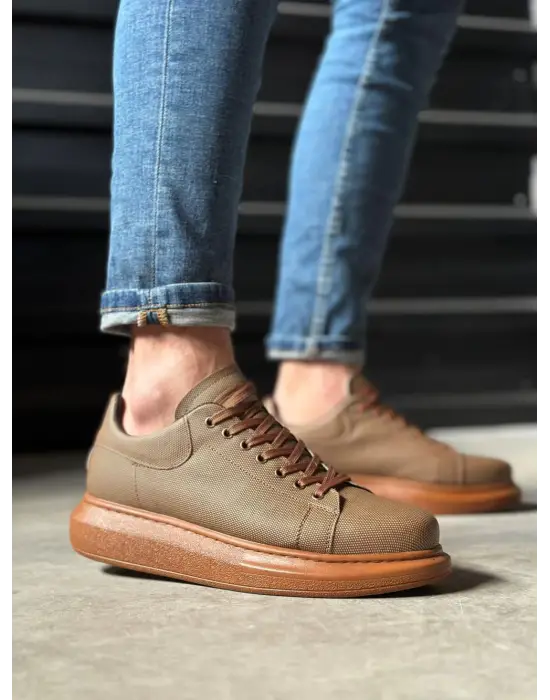Terzi Bey Yüksek Taban Günlük Ayakkabı Tırtıklı 041 Taba
