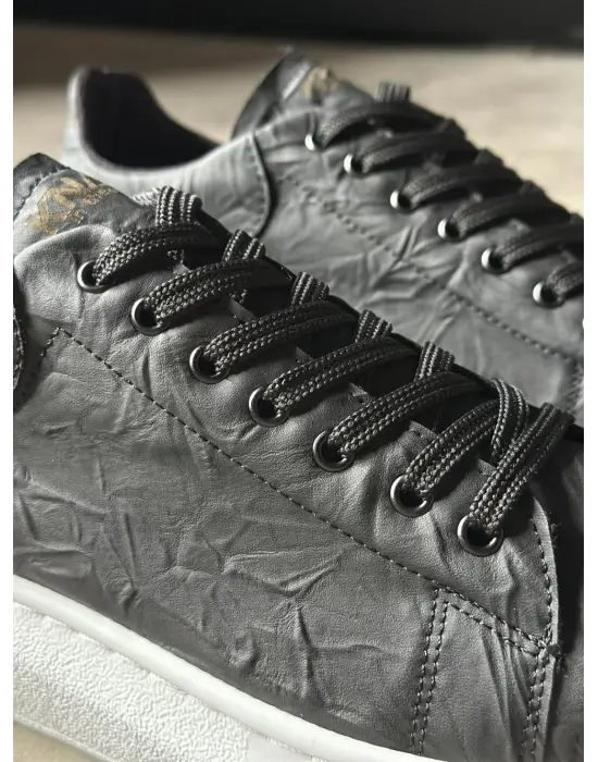 Terzi Bey Yüksek Taban Günlük Ayakkabı 044 Siyah Beyaz Taban (desenli)