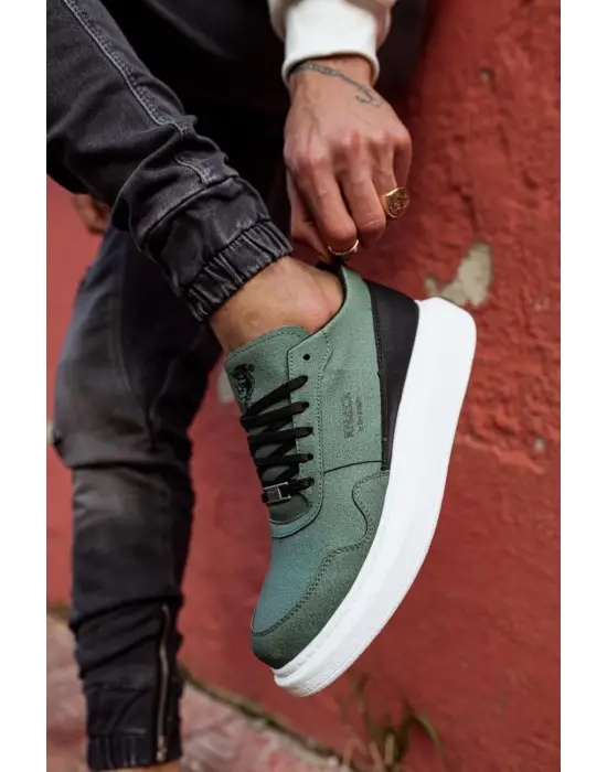 Terzi Bey Yüksek Taban Günlük Süet Ayakkabı 040 Haki