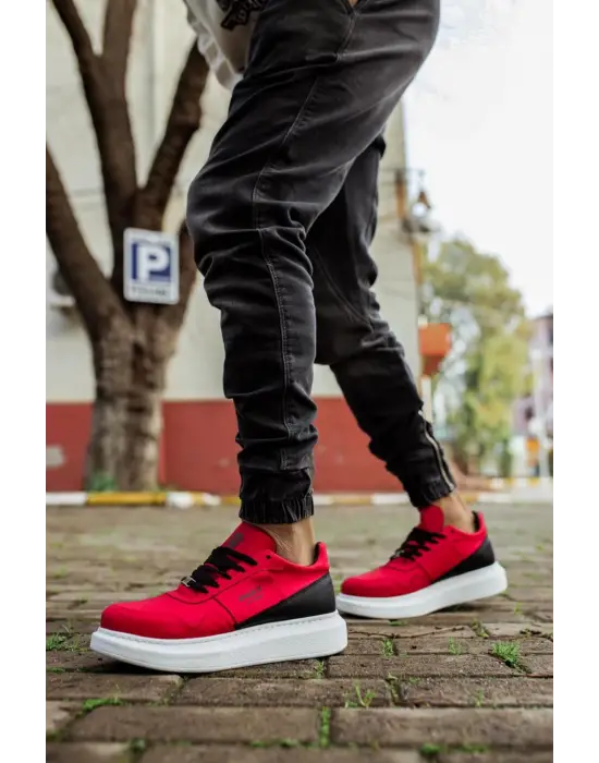 Terzi Bey Yüksek Taban Günlük Süet Ayakkabı 040 Kırmızı