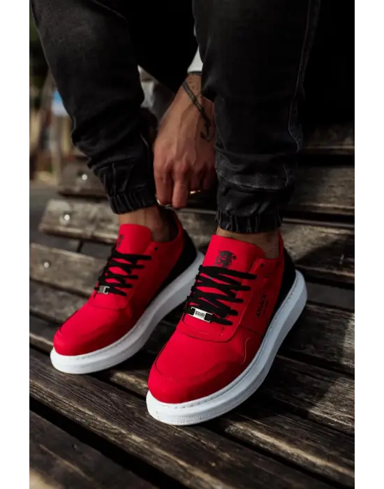 Terzi Bey Yüksek Taban Günlük Süet Ayakkabı 040 Kırmızı