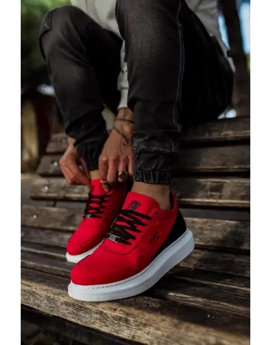 Terzi Bey Yüksek Taban Günlük Süet Ayakkabı 040 Kırmızı