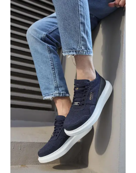 Terzi Bey Yüksek Taban Günlük Süet Ayakkabı 040 Lacivert