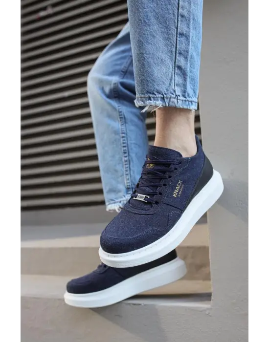 Terzi Bey Yüksek Taban Günlük Süet Ayakkabı 040 Lacivert