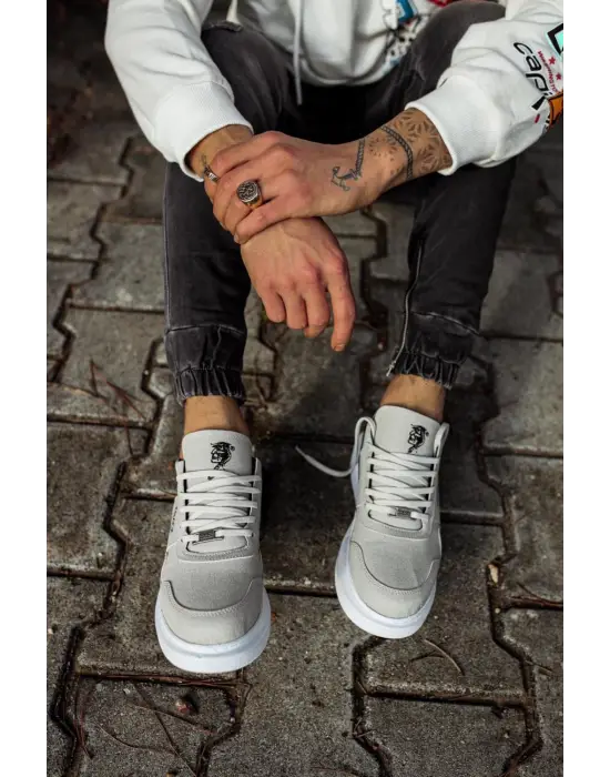 Terzi Bey Yüksek Taban Günlük Süet Ayakkabı 040 Taş