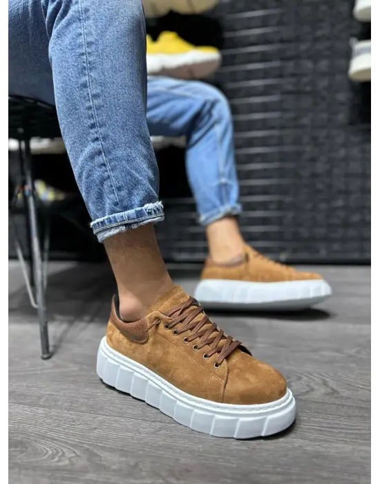 Terzi Bey Yüksek Taban Günlük Süet Ayakkabı 144  Taba