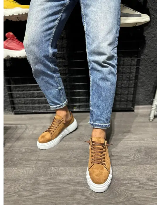 Terzi Bey Yüksek Taban Günlük Süet Ayakkabı 144  Taba