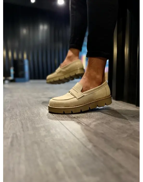 Knack Yüksek Taban Klasik Vizon Süet Erkek Ayakkabısı