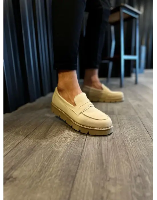 Knack Yüksek Taban Klasik Vizon Süet Erkek Ayakkabısı