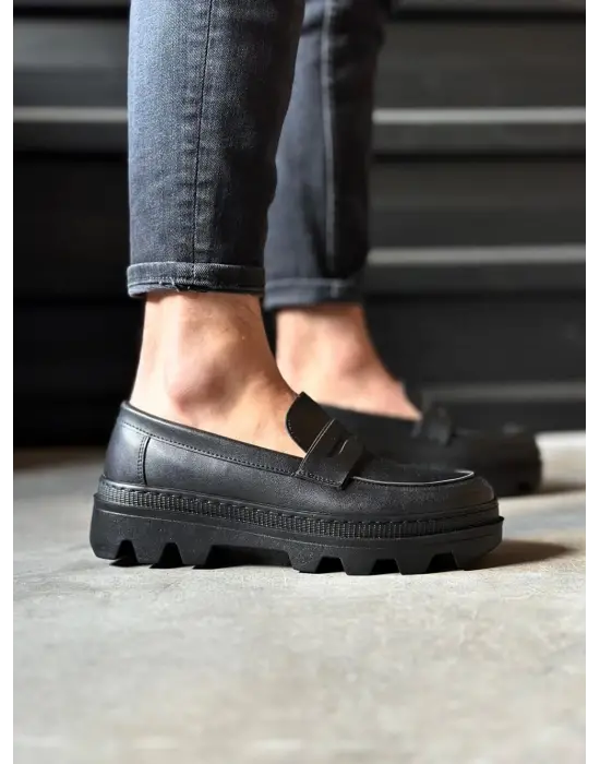 Terzi Bey Yüksek Taban Klasik Ayakkabı 779 Siyah (siyah Taban)