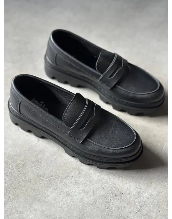 Terzi Bey Yüksek Taban Klasik Ayakkabı 779 Siyah (siyah Taban)