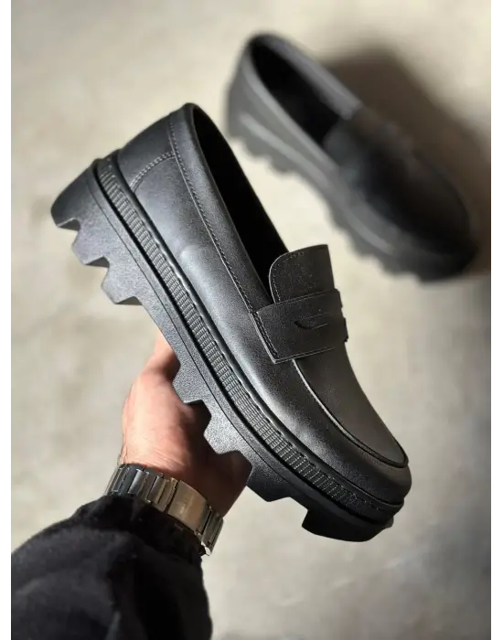 Terzi Bey Yüksek Taban Klasik Ayakkabı 779 Siyah (siyah Taban)