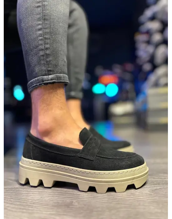 Terzi Bey Yüksek Taban Klasik Ayakkabı 779 Siyah Süet