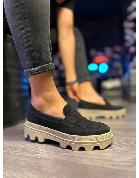 Terzi Bey Yüksek Taban Klasik Ayakkabı 779 Siyah Süet