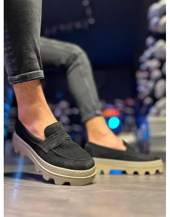 Terzi Bey Yüksek Taban Klasik Ayakkabı 779 Siyah Süet