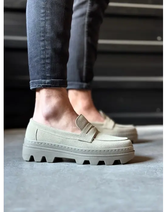 Terzi Bey Yüksek Taban Klasik Ayakkabı 779 Vizon Süet