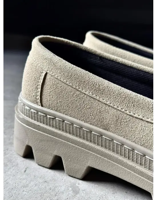 Terzi Bey Yüksek Taban Klasik Ayakkabı 779 Vizon Süet