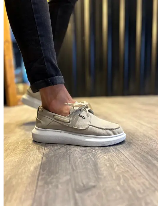 Terzi Bey Yüksek Taban Mevsimlik Süet Ayakkabı 009 Taş