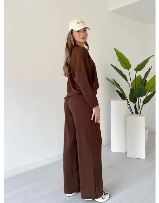 Kollu Modal Takım Kahve