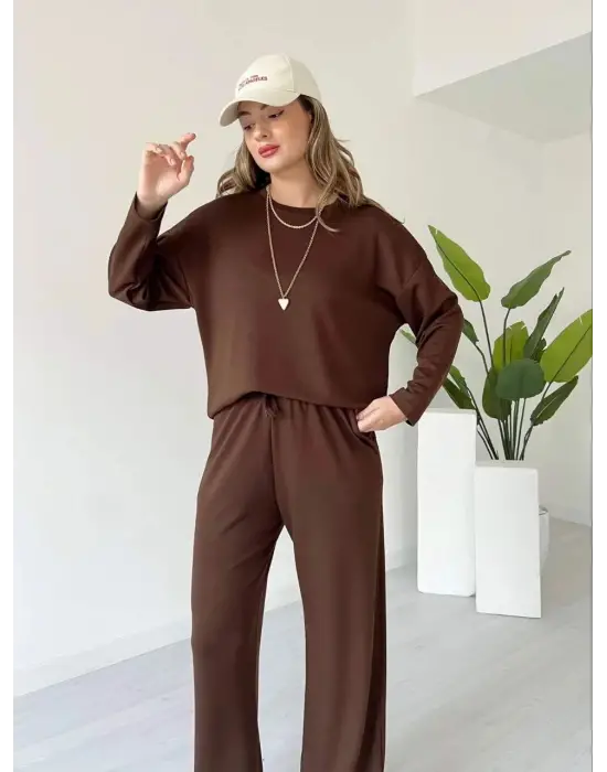 Kollu Modal Takım Kahve