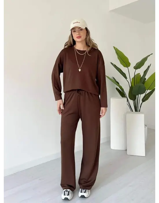 Kollu Modal Takım Kahve