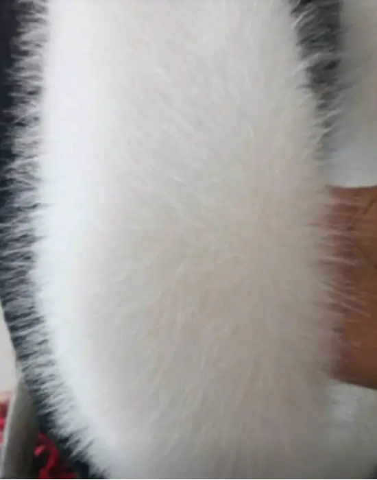 Kürk Orijinal Beyaz Seksi Omuzluk Şık Kürk