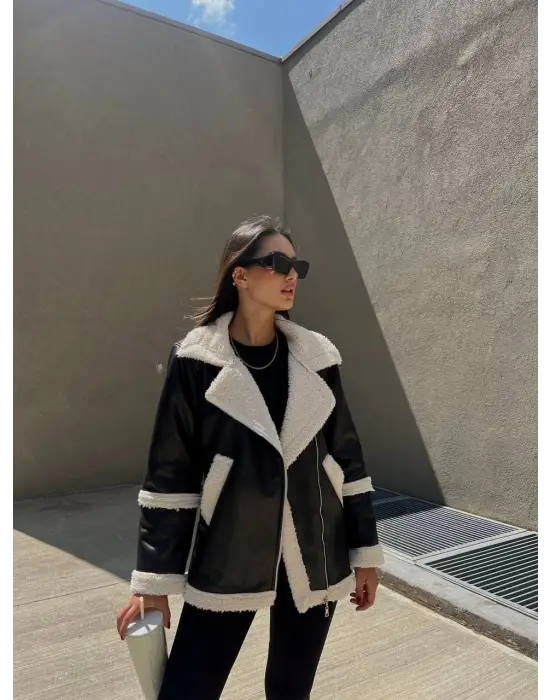 Kuzu Kaplama Oversize Deri Kaban