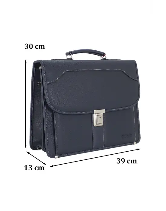 Lacivert Erkek Evrak Çantası Omuz Askılı 15.6 inç