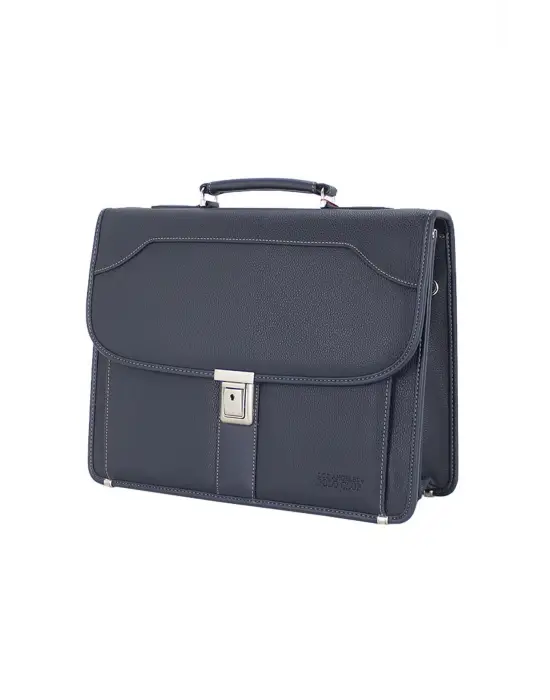Lacivert Erkek Evrak Çantası Omuz Askılı 15.6 inç