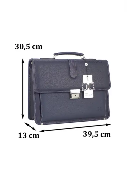 Lacivert Klasik Evrak Model Erkek 15.6 inç Laptop Çantası
