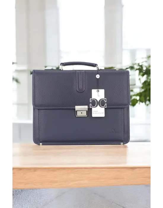 Lacivert Klasik Evrak Model Erkek 15.6 inç Laptop Çantası