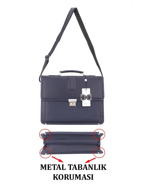 Lacivert Klasik Evrak Model Erkek 15.6 inç Laptop Çantası