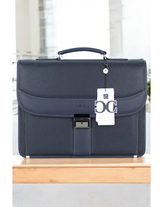 Lacivert Klasik Evrak Model Erkek 15.6 inç Laptop Çantası