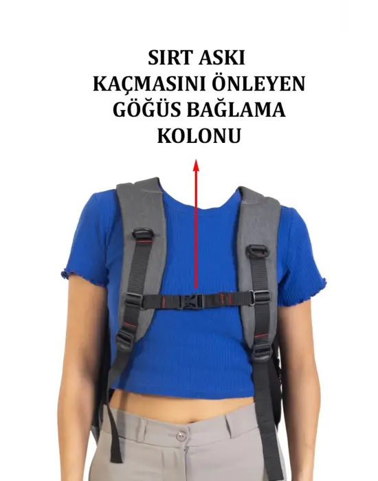 Lacivert Sportif Darbe Emici Su Geçirmez 13,3-14 inç Laptop Sırt Çantası