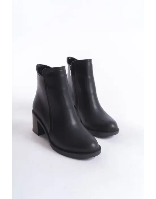 Larıssa Fermuarlı Ortopedik Taban Topuklukadın Bot  St - Siyah