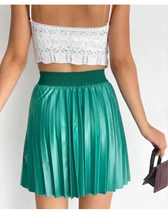 Lastikli Piliseli Lak Etek Yeşil S23901