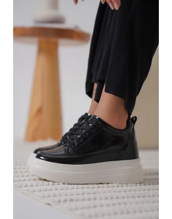 Lauren Kadın Gizli Topuk Sİyah Spor Ayakkabı