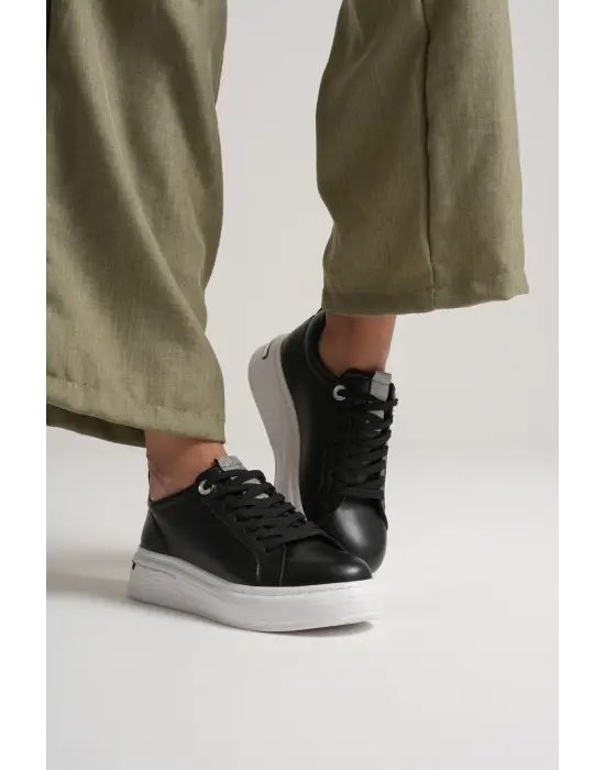 Liza Kadın Şık Günlük Siyah Sneaker