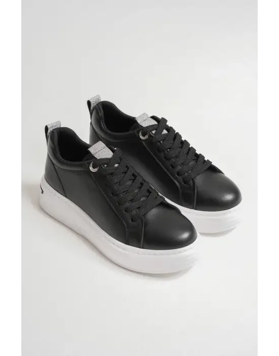 Liza Kadın Şık Günlük Siyah Sneaker