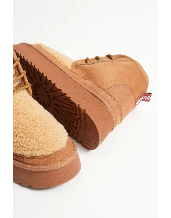 Loana Kadın Kürklü Taba Kışlık Kalın Tabanlı Bot