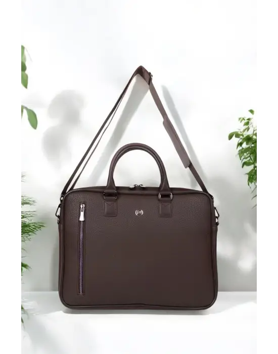 Lüx Unisex Kahverengi Laptop & Evrak Çantası 13-14.6 inç