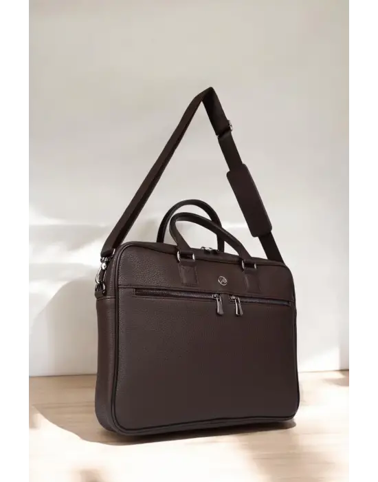 Lüx Unisex Kahverengi Laptop & Evrak Çantası 13-14.6 inç
