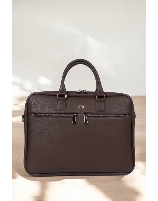 Lüx Unisex Kahverengi Laptop & Evrak Çantası 13-14.6 inç